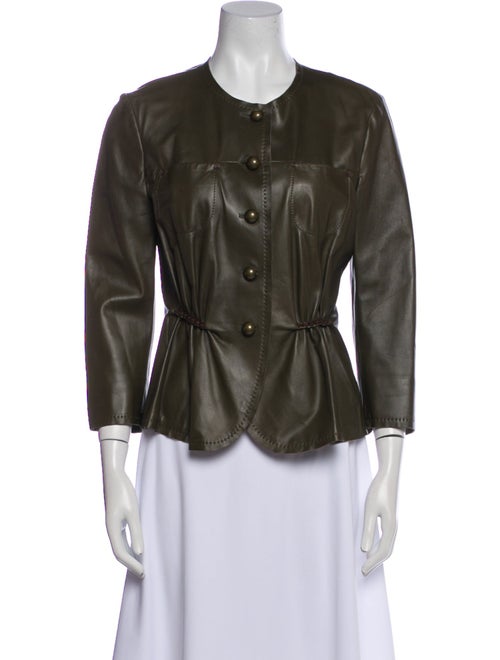 Max Mara Leather Evening Jacket