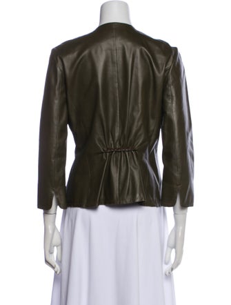 Max Mara Leather Evening Jacket
