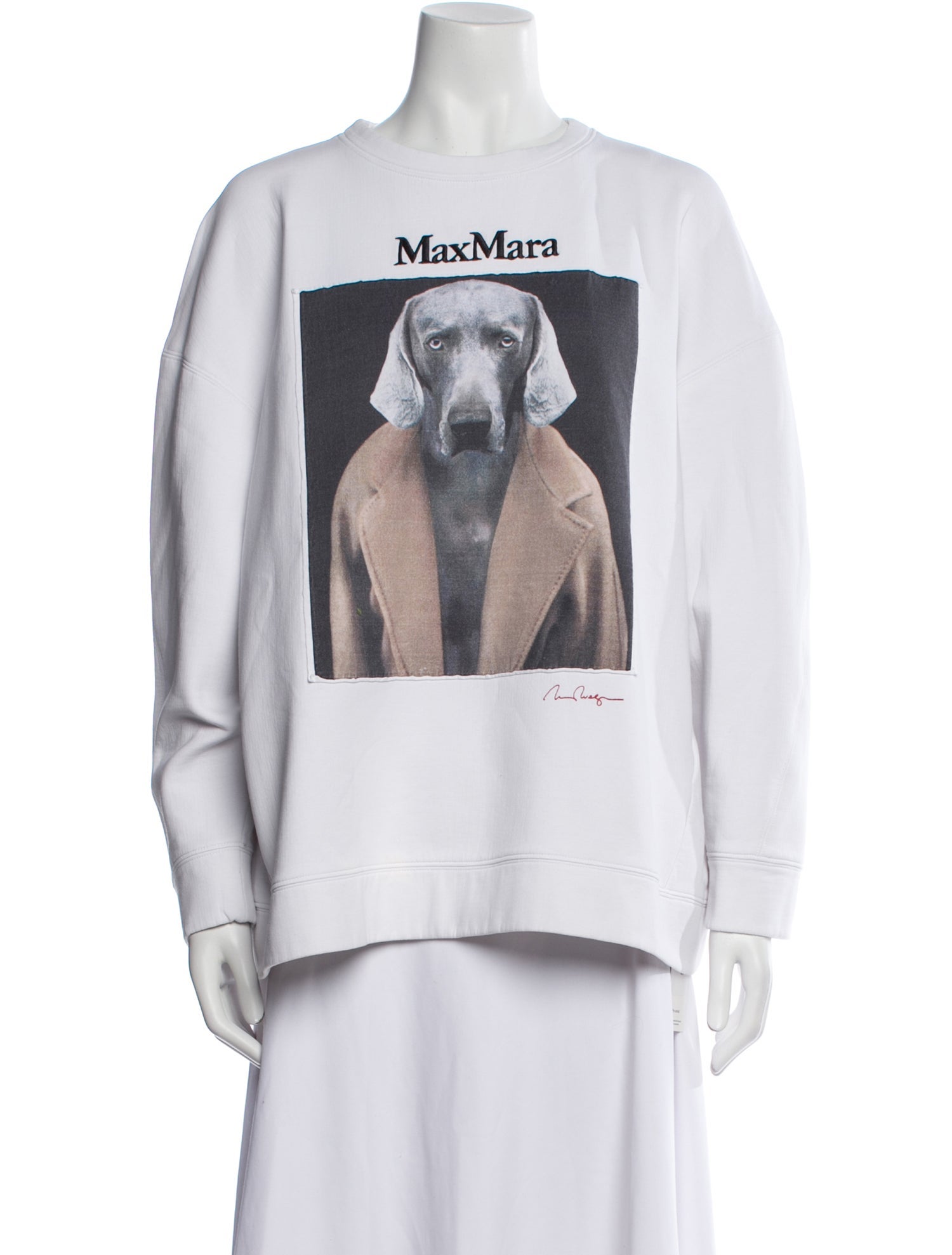 Max Mara Graphic Print Crew Neck Sweatshirt