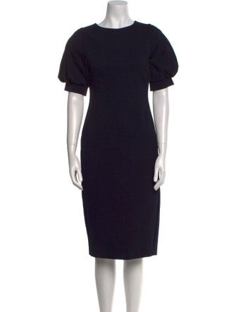 Max Mara Crew Neck Midi Length Dress