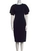Max Mara Crew Neck Midi Length Dress