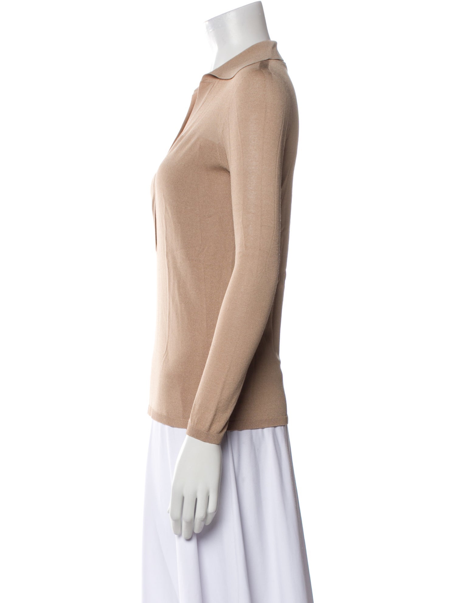 Max Mara V-Neck Long Sleeve Top
