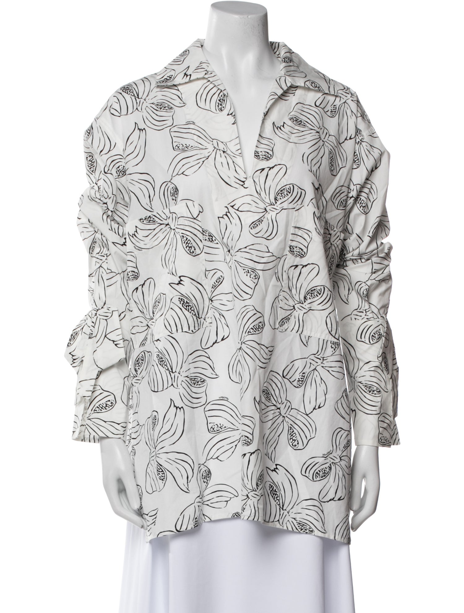 Max Mara Printed V-Neck Tunic