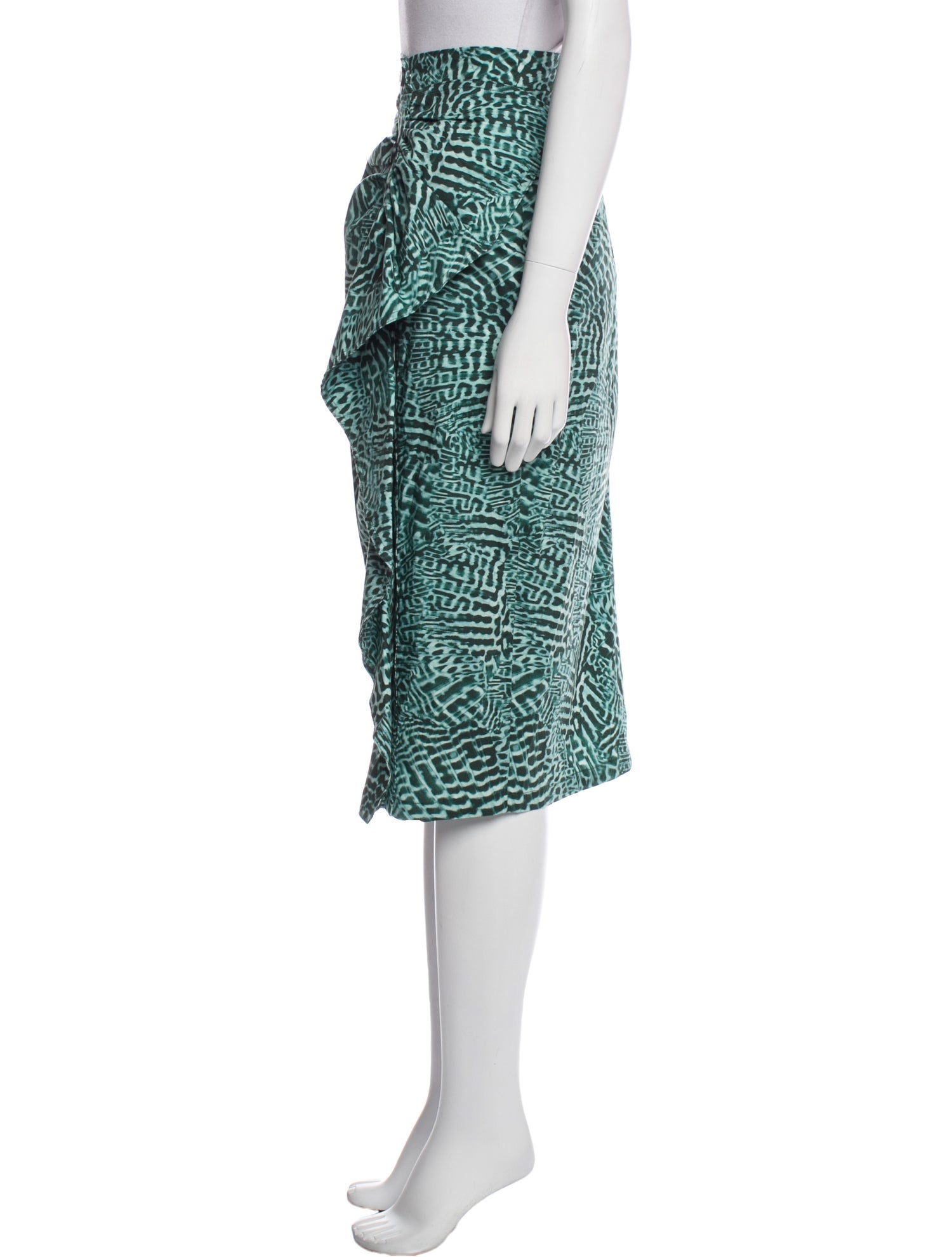 Max Mara Animal Print Midi Length Skirt