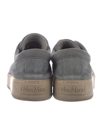 Max Mara Suede Colorblock Pattern Sneakers
