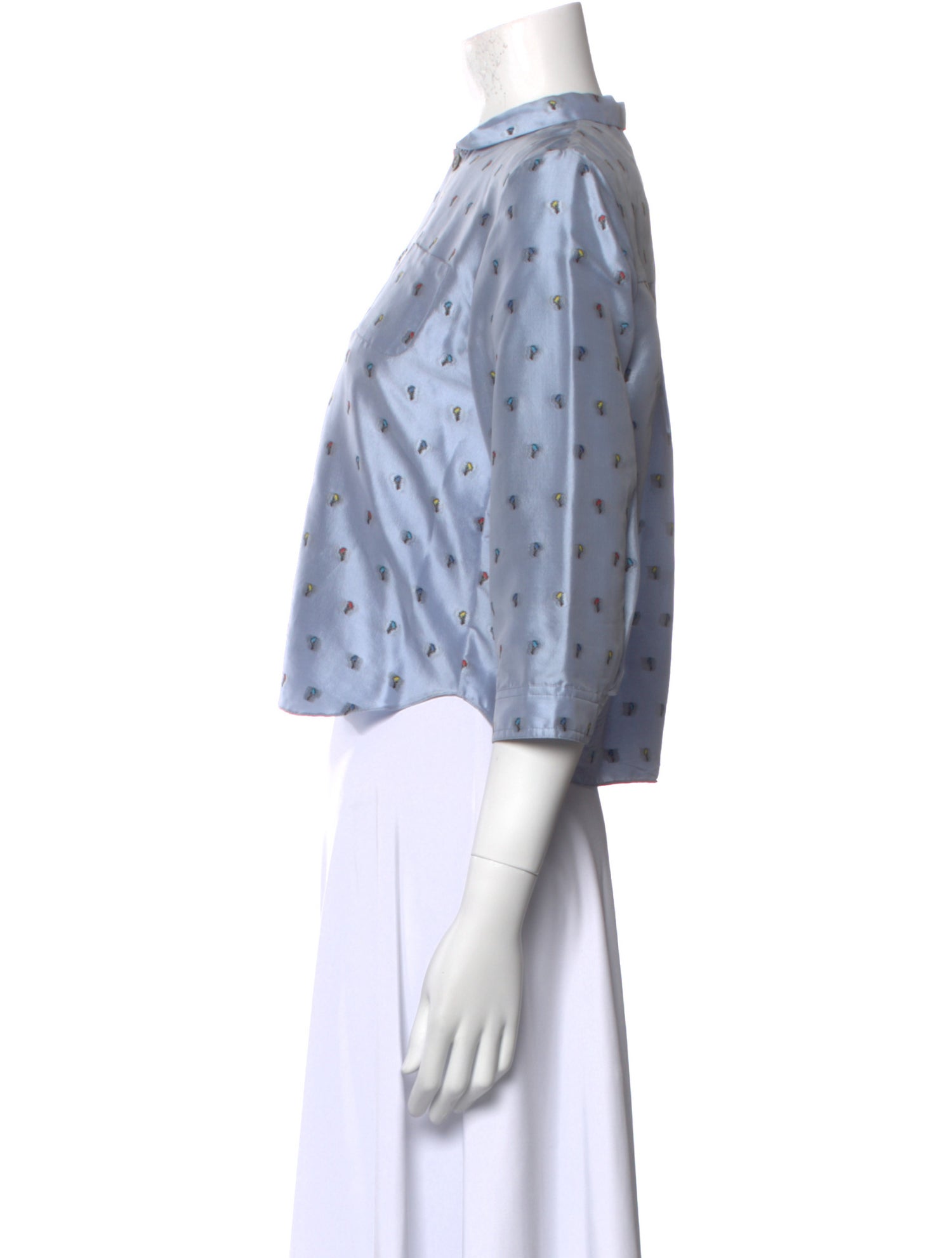 Marni Silk Printed Button-Up Top