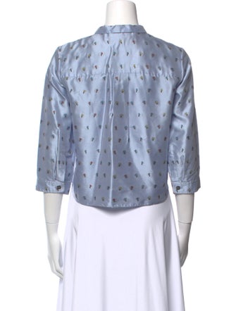 Marni Silk Printed Button-Up Top