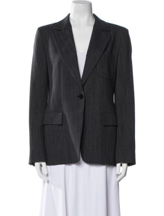 Max Mara Virgin Wool Striped Blazer