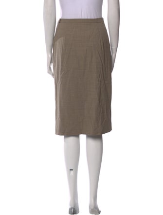Max Mara Virgin Wool Knee-Length Skirt