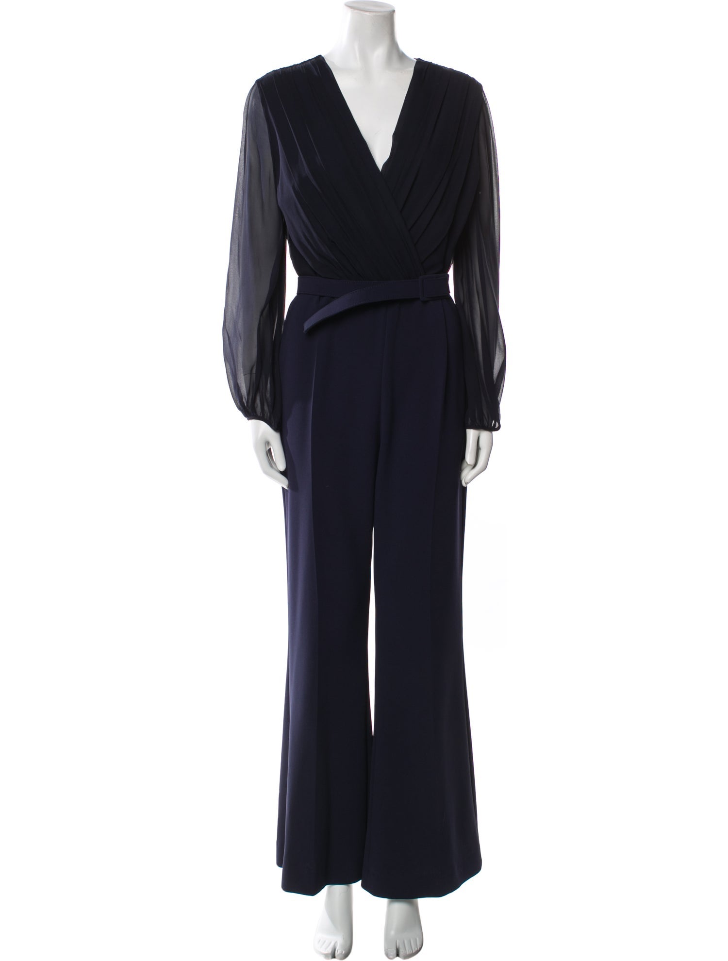 Max Mara Silk V-Neck Jumpsuit