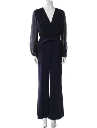 Max Mara Silk V-Neck Jumpsuit
