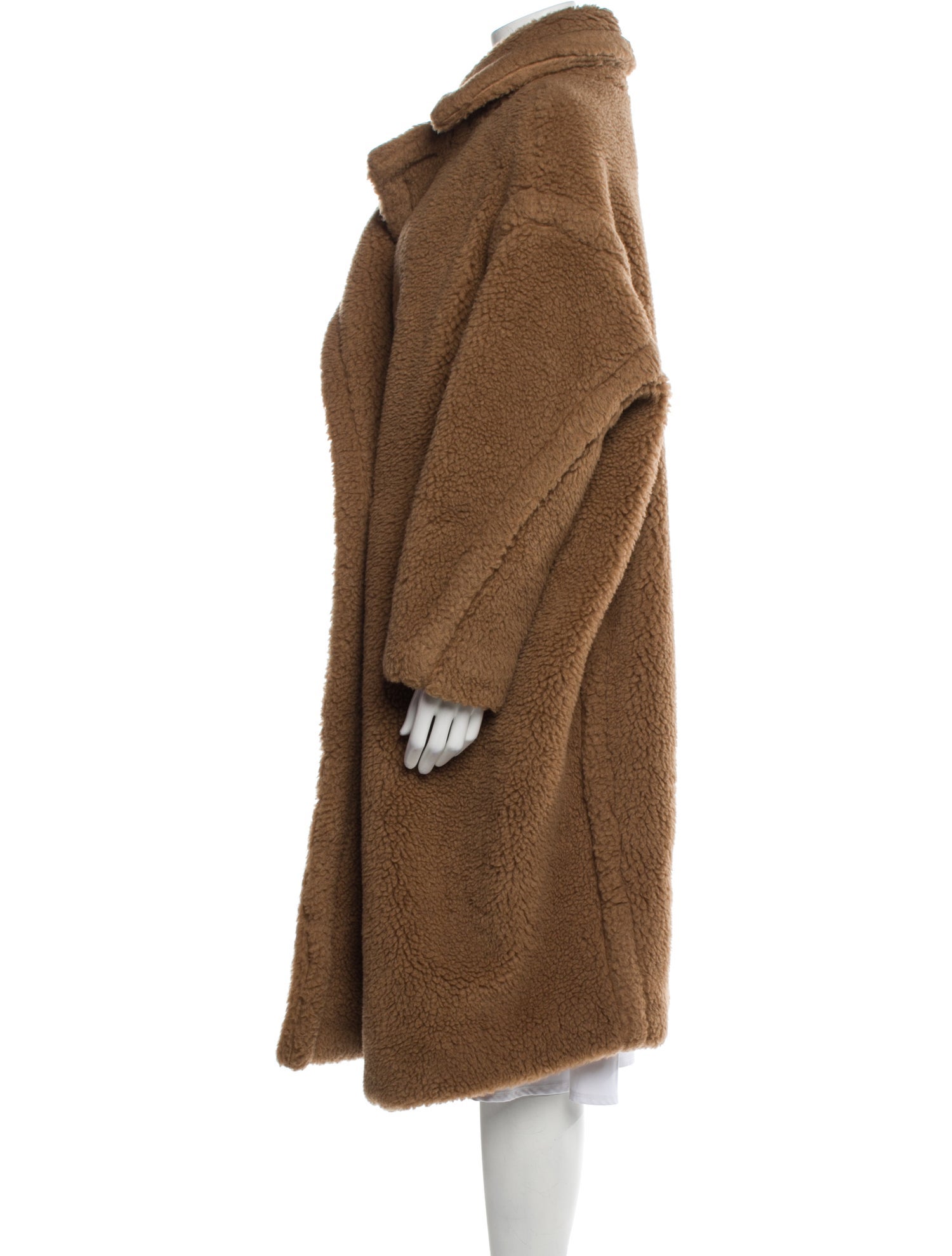 Max Mara Camel Hair Faux Fur Coat