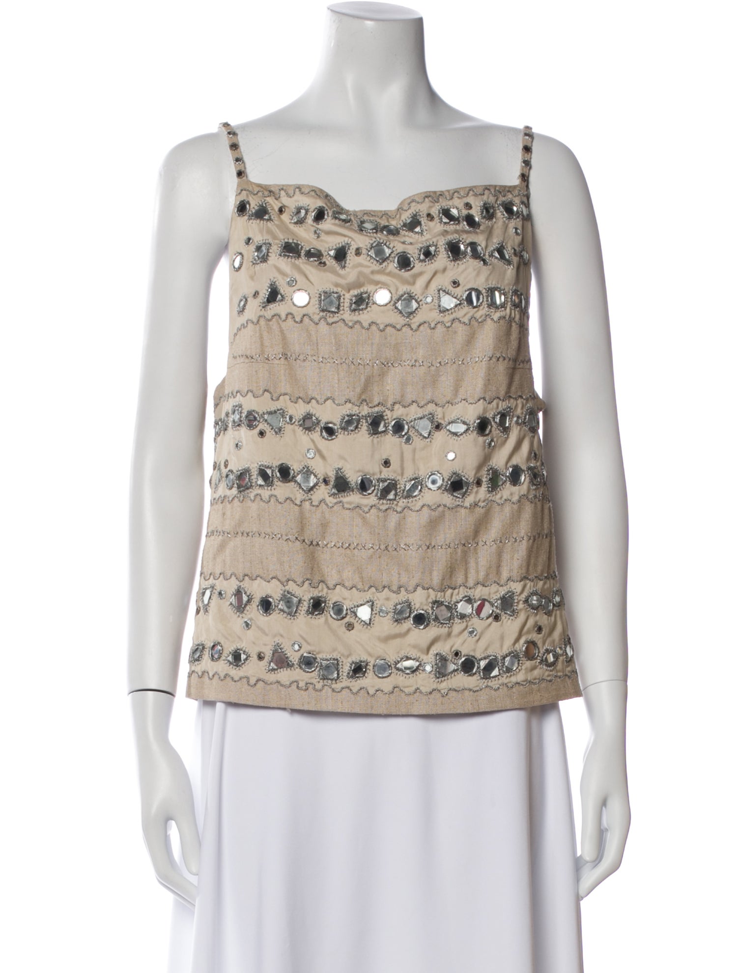 Max Mara Printed Square Neckline Top