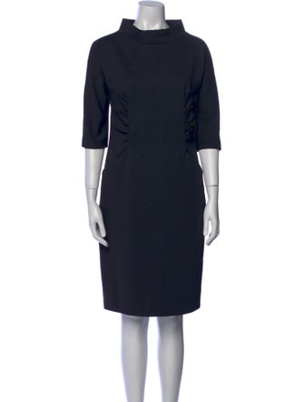 Max Mara Turtleneck Knee-Length Dress