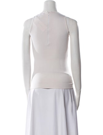 Max Mara Bateau Neckline Sleeveless Top