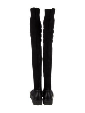 Max Mara Leather Trim Embellishment Sock Boots