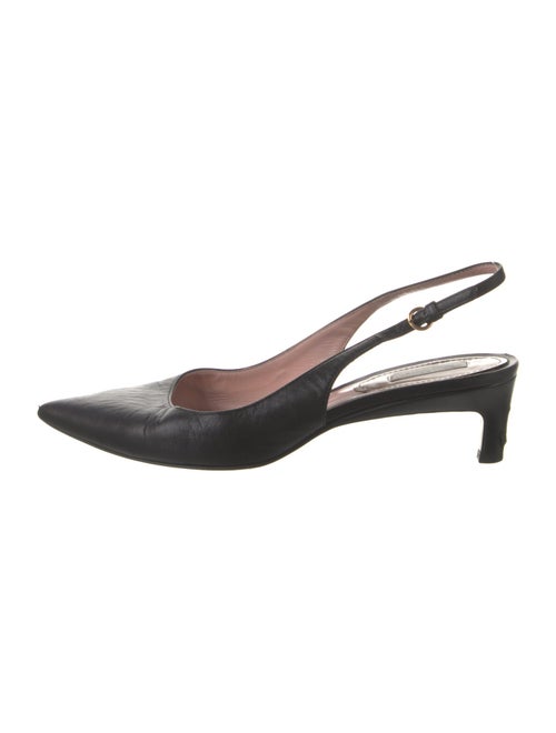 Max Mara Leather Slingback Pumps