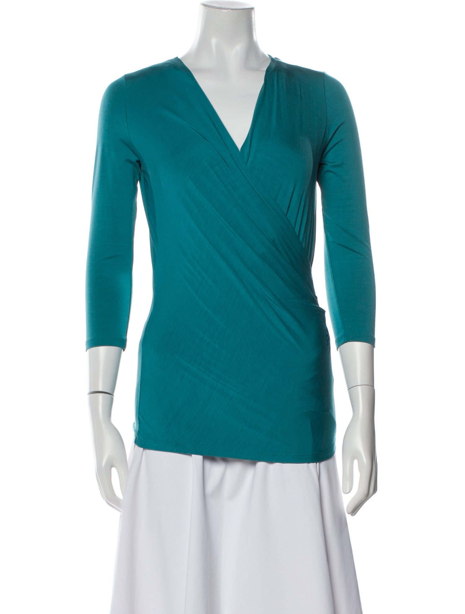 Max Mara V-Neck Three-Quarter Sleeve Top