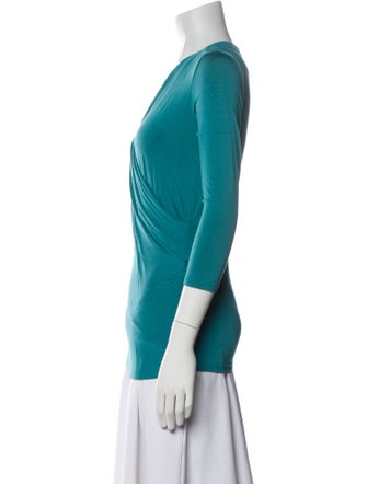 Max Mara V-Neck Three-Quarter Sleeve Top