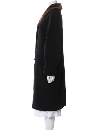 Max Mara Virgin Wool Faux Fur Coat