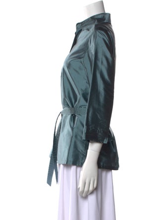 Max Mara Silk Three-Quarter Sleeve Blouse