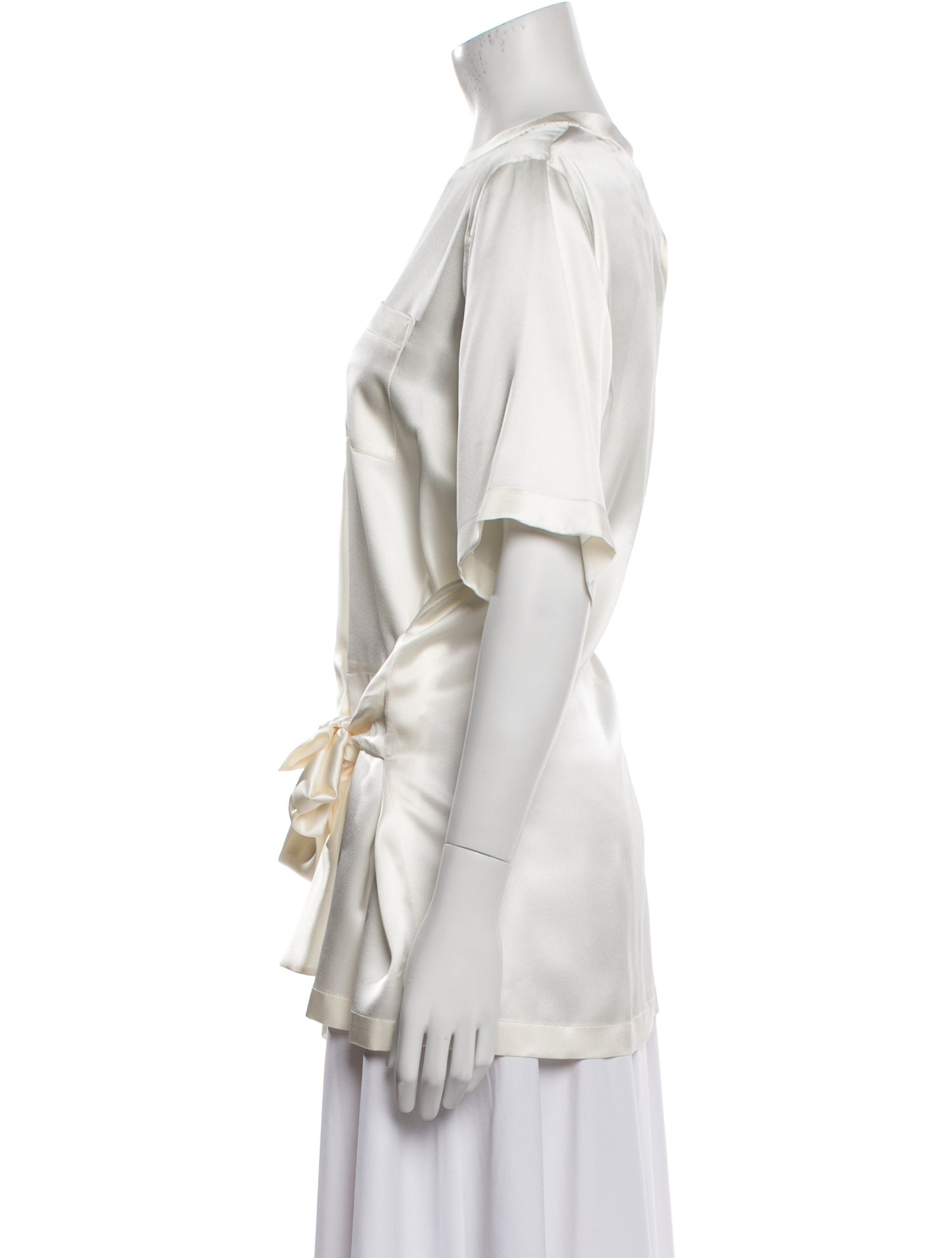 Max Mara Silk Bateau Neckline Blouse w/ Tags