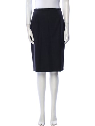 Max Mara Virgin Wool Knee-Length Skirt