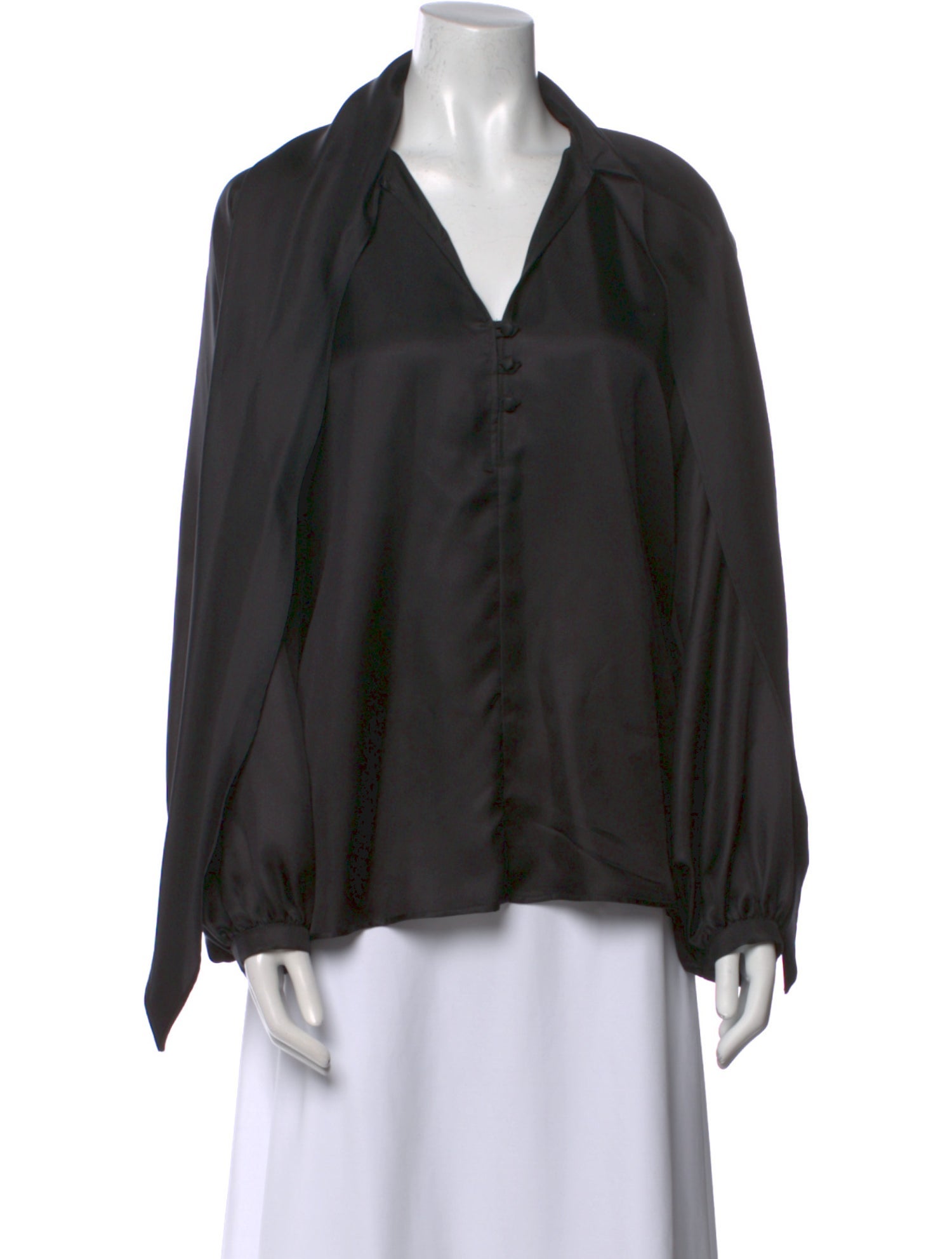 Max Mara V-Neck Long Sleeve Blouse