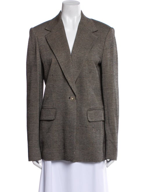 Max Mara Plaid Print Blazer