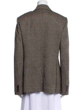 Max Mara Plaid Print Blazer