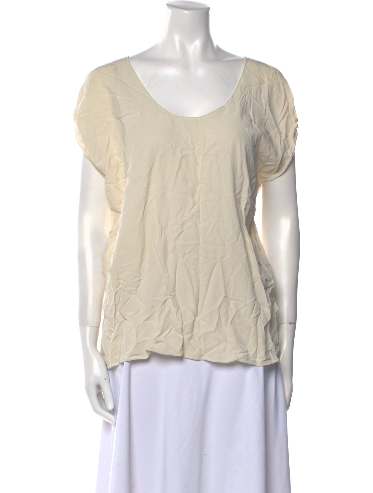 Max Mara Silk Scoop Neck Top