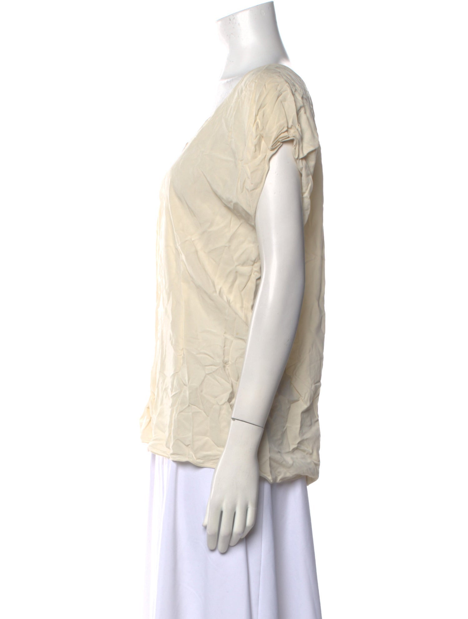 Max Mara Silk Scoop Neck Top