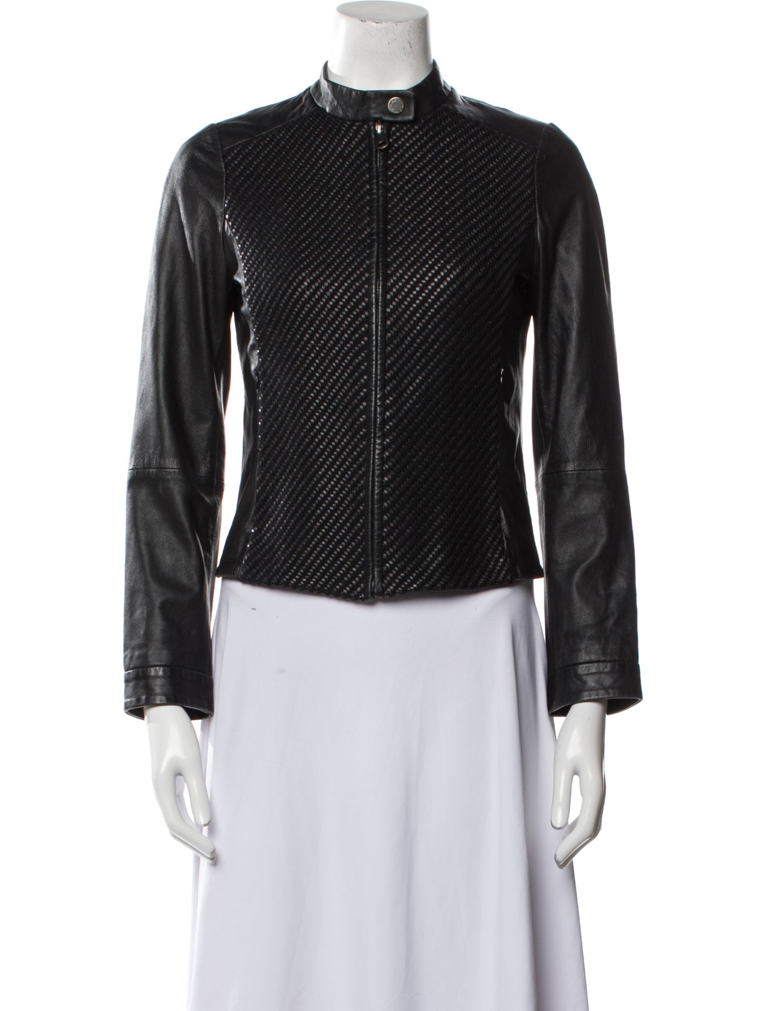 Max Mara Faux Leather Biker Jacket