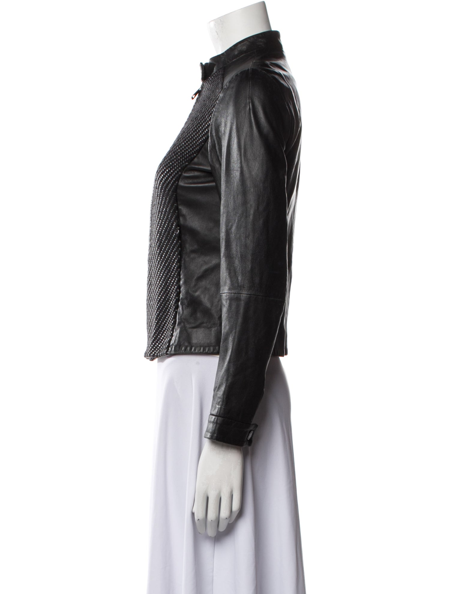 Max Mara Faux Leather Biker Jacket