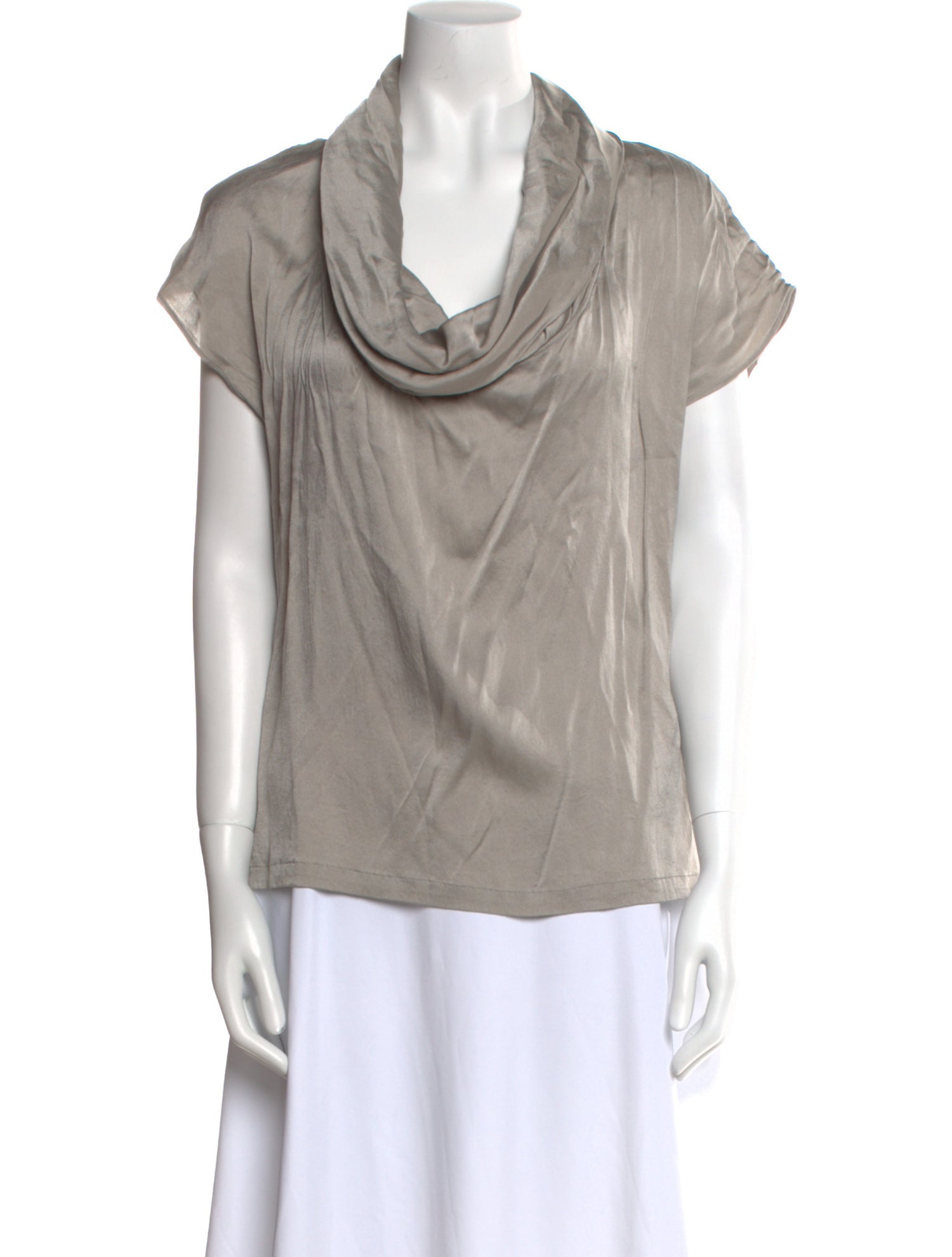 Max Mara Silk Cowl Neck Blouse