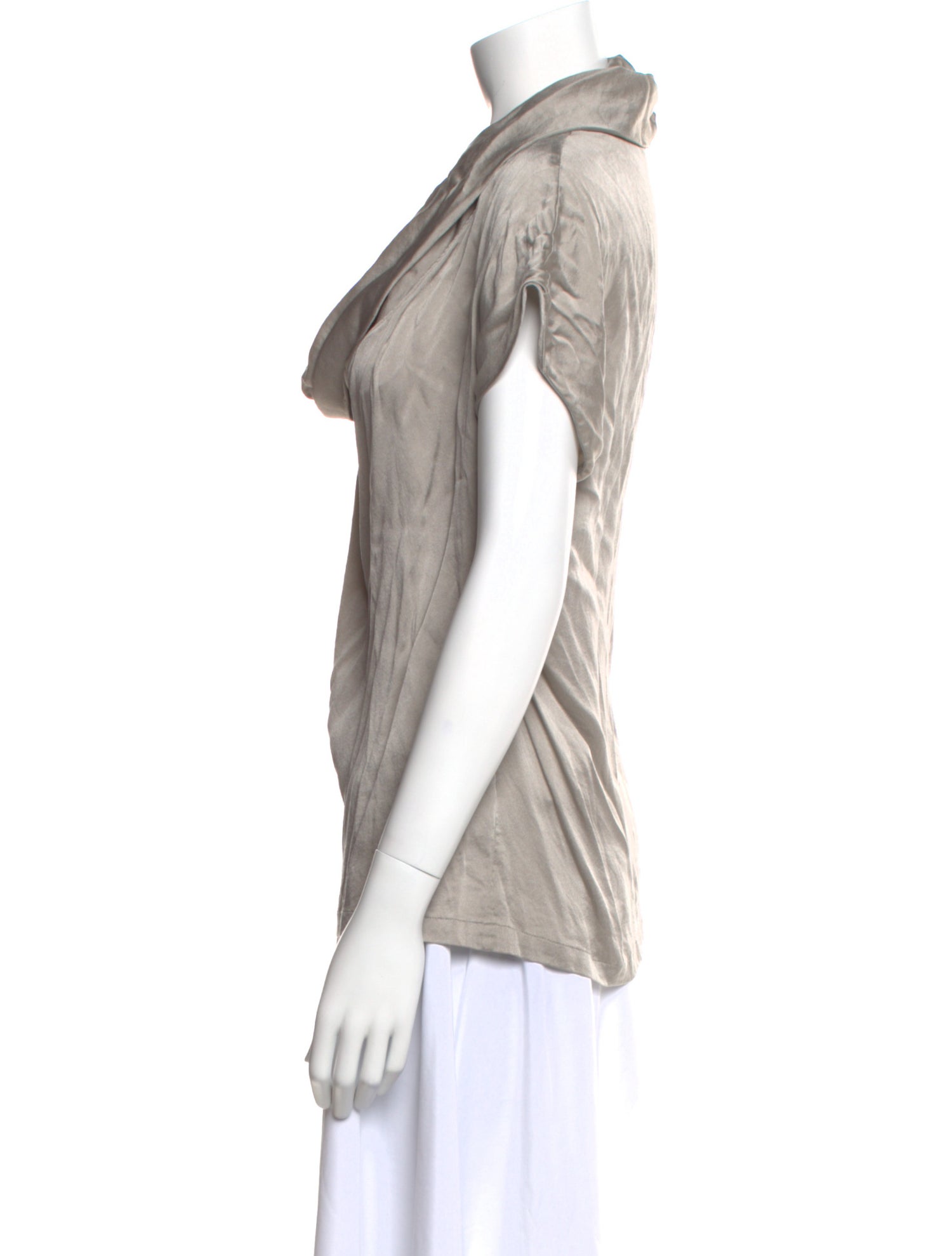 Max Mara Silk Cowl Neck Blouse