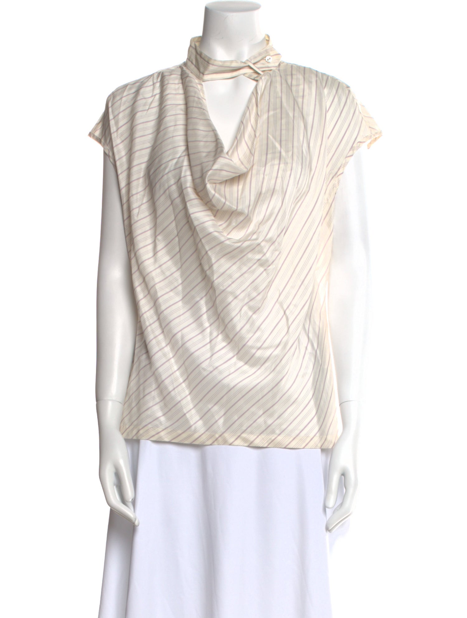 Max Mara Silk Cowl Neck Blouse