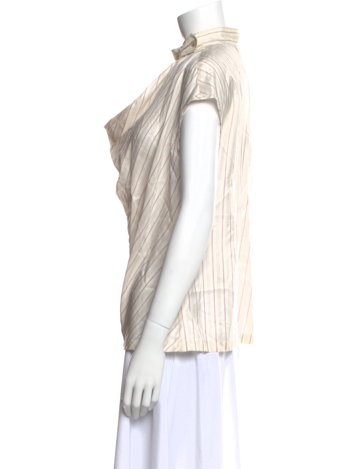 Max Mara Silk Cowl Neck Blouse