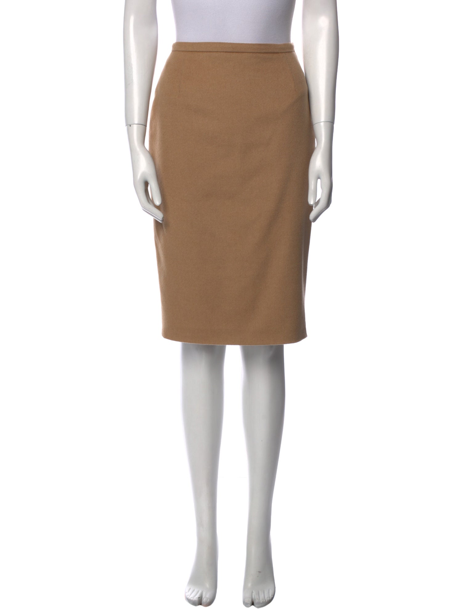 Max Mara Camel Hair Knee-Length Skirt