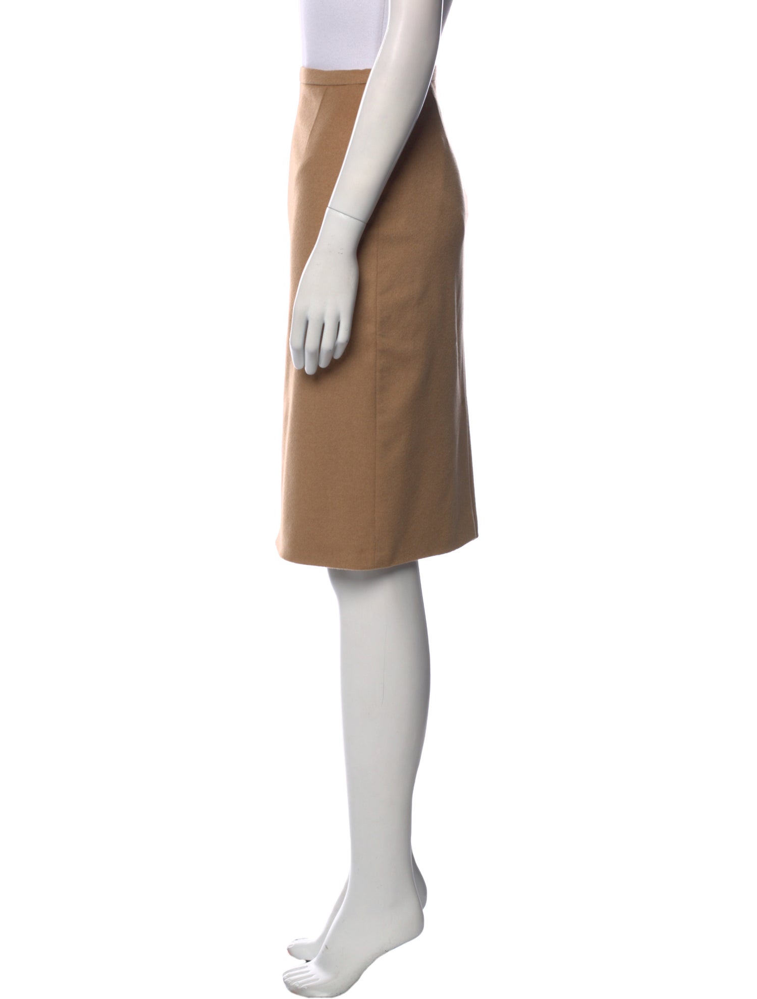 Max Mara Camel Hair Knee-Length Skirt