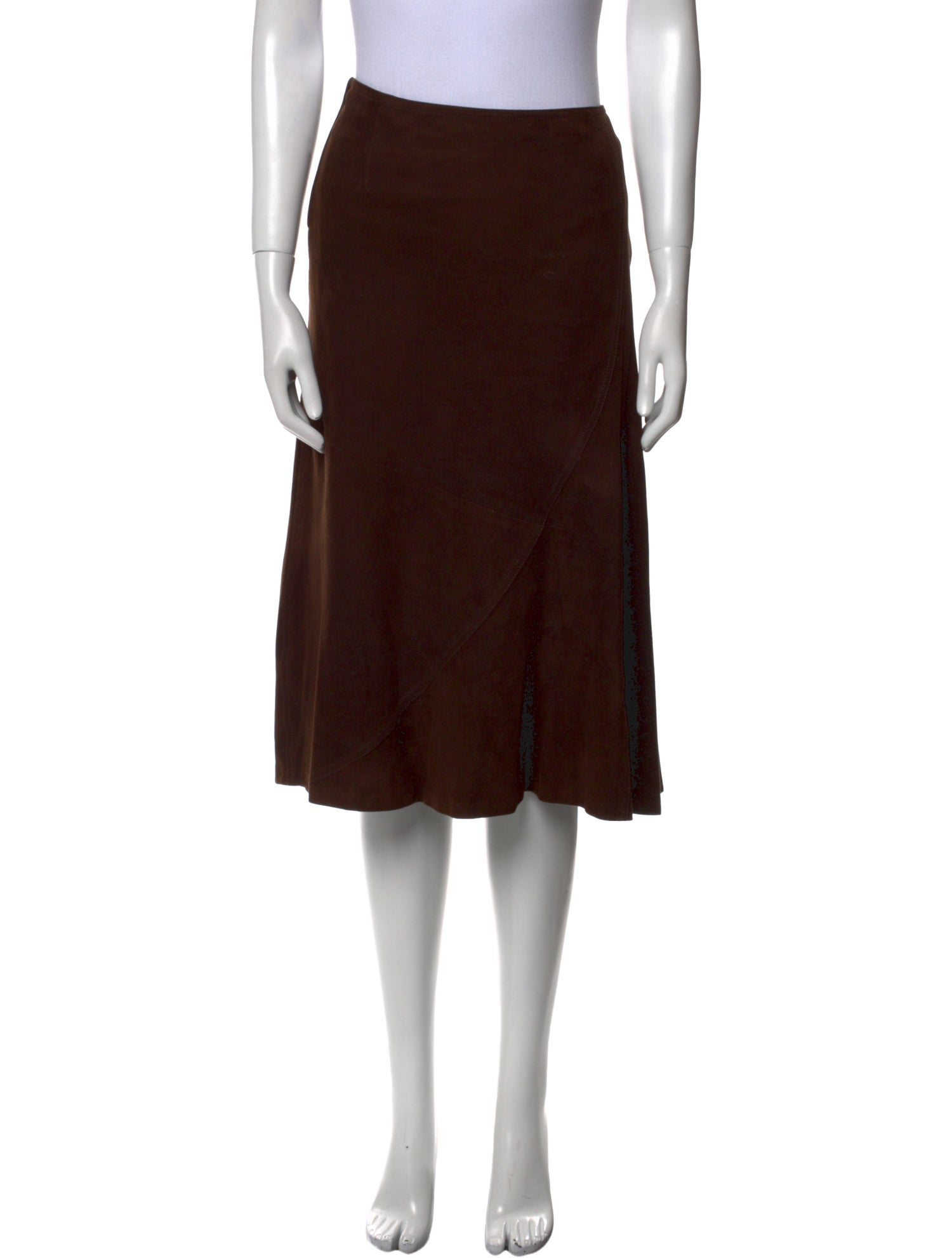 Max Mara Leather Knee-Length Skirt