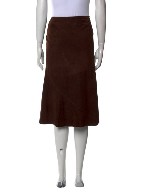 Max Mara Leather Knee-Length Skirt