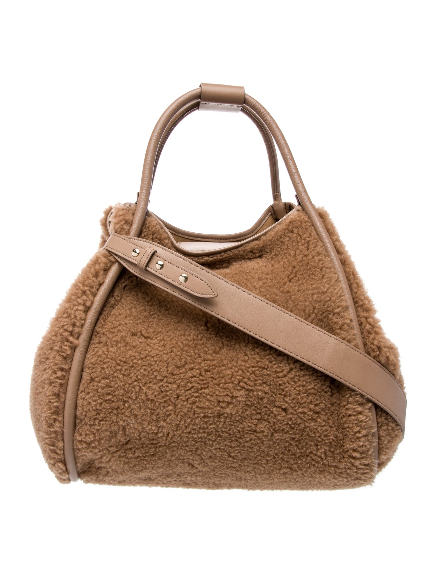 Max Mara Shearling Top Handle Bag w/ Tags