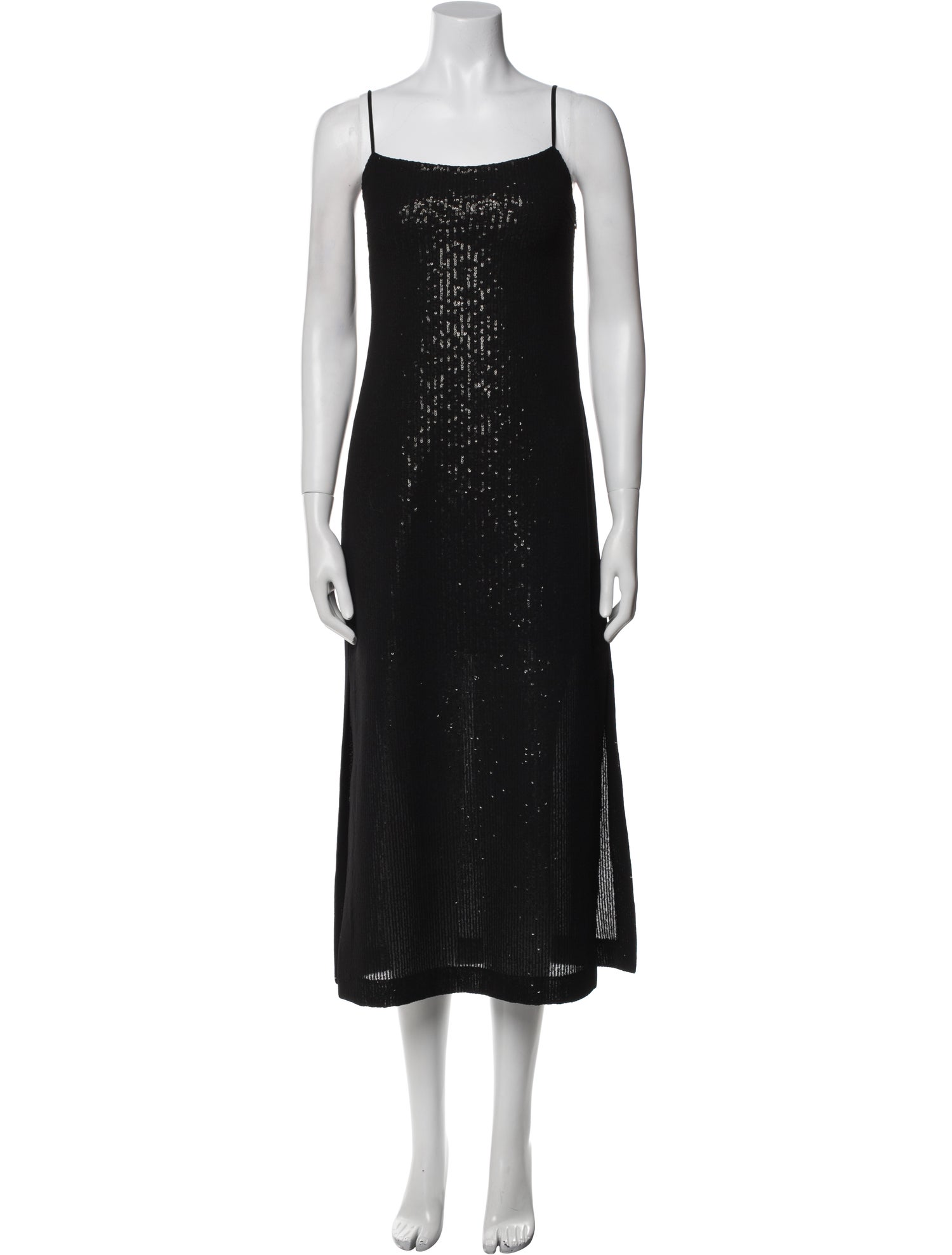 Max Mara Square Neckline Midi Length Dress