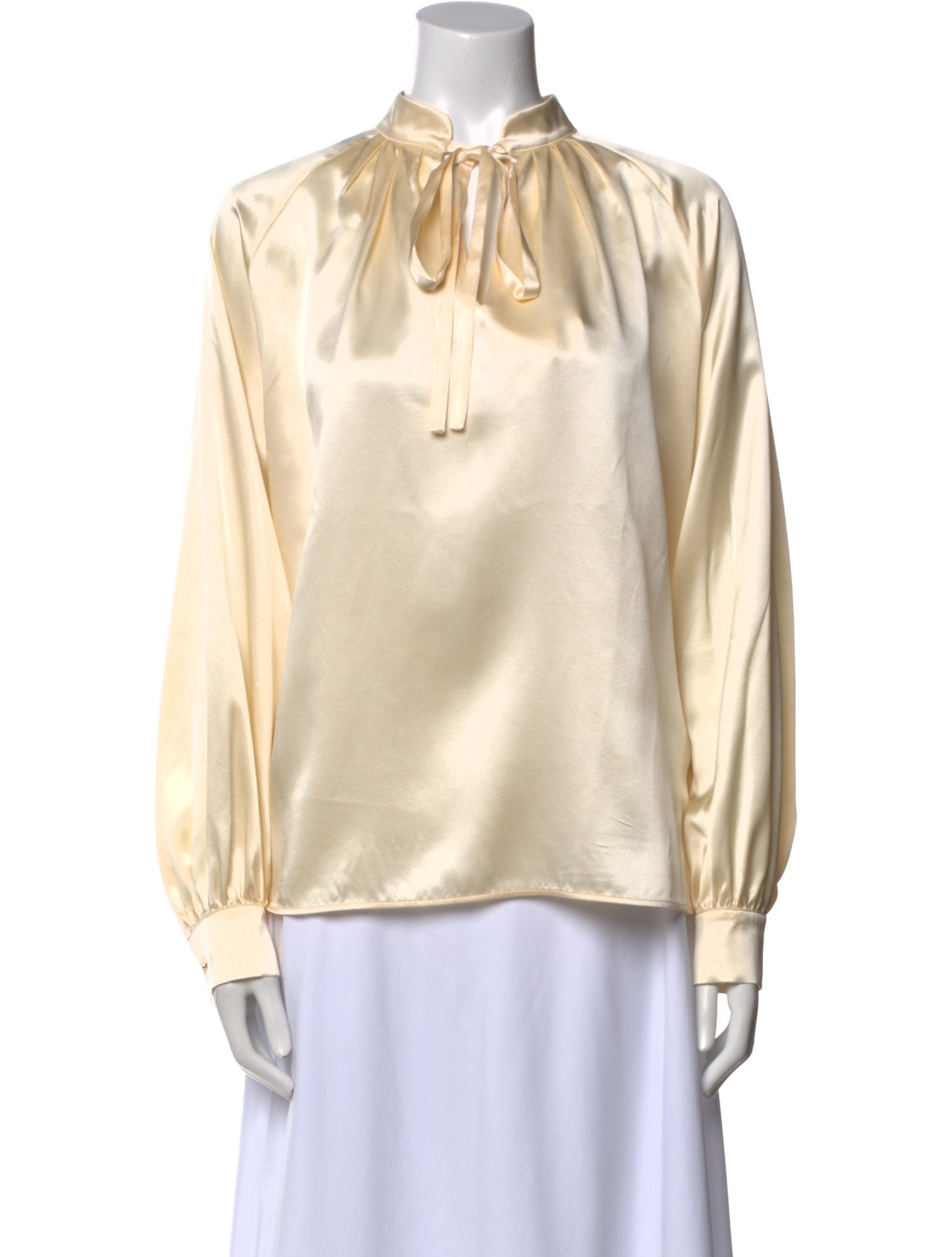 Max Mara Silk Mock Neck Blouse