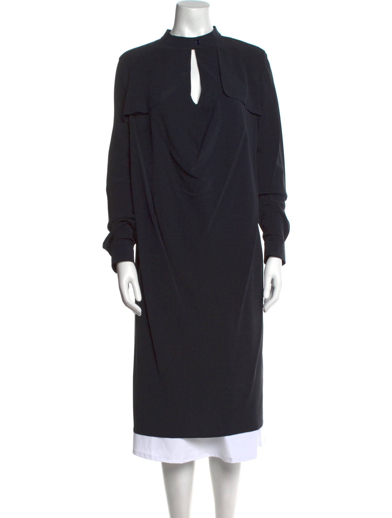 Max Mara Mock Neck Midi Length Dress