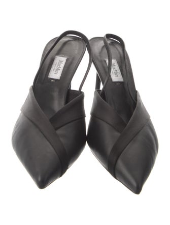 Max Mara Leather Slingback Pumps