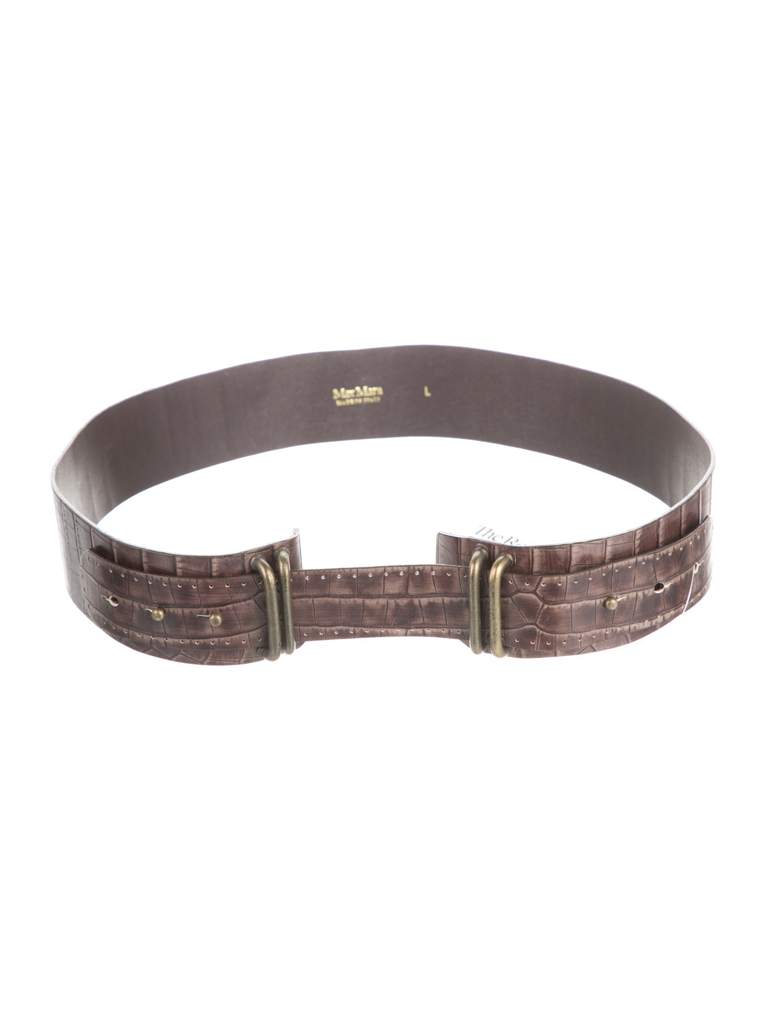 Max Mara Wide Leather Waist Belt