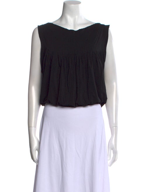 Max Mara Nylon Bateau Neckline Crop Top