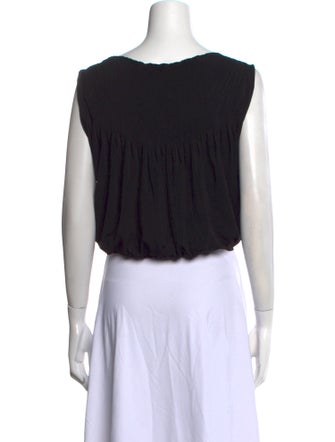 Max Mara Nylon Bateau Neckline Crop Top